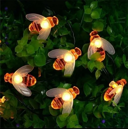 Honey Bee Fairy String Lights, Plug in String Lights 16 LED, 3 Meters Warm White Lights