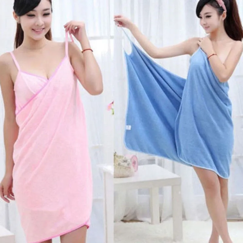 Indoor Girls Women Lady Soft Bath Swimming Towel Dress Fast Drying Beach Spa Bath Blanket Bathrobes Wash Clothing Easy To Wear