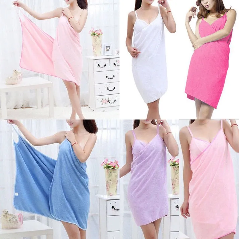 Indoor Girls Women Lady Soft Bath Swimming Towel Dress Fast Drying Beach Spa Bath Blanket Bathrobes Wash Clothing Easy To Wear