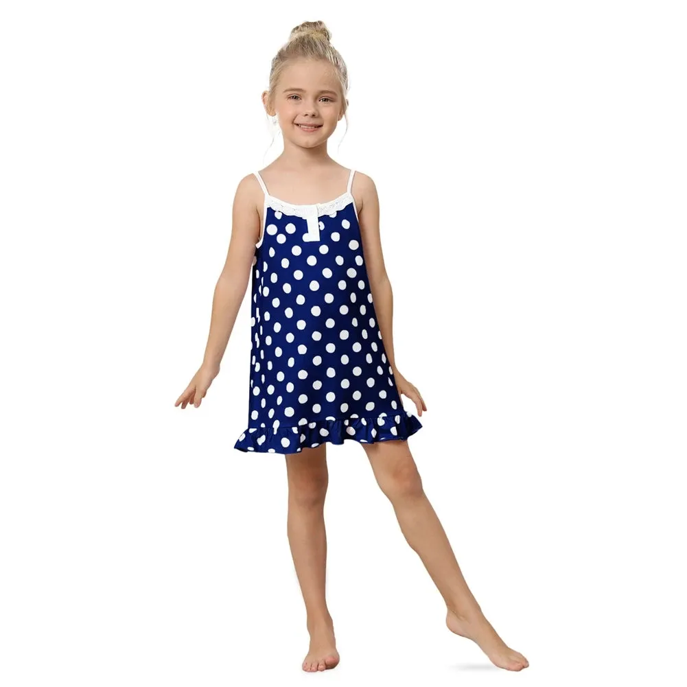 Kids Girls Nightgown Cartoon Nightdress Girl Sleepwear Nightie Summer Sleeveless Nightwear Children Clothes