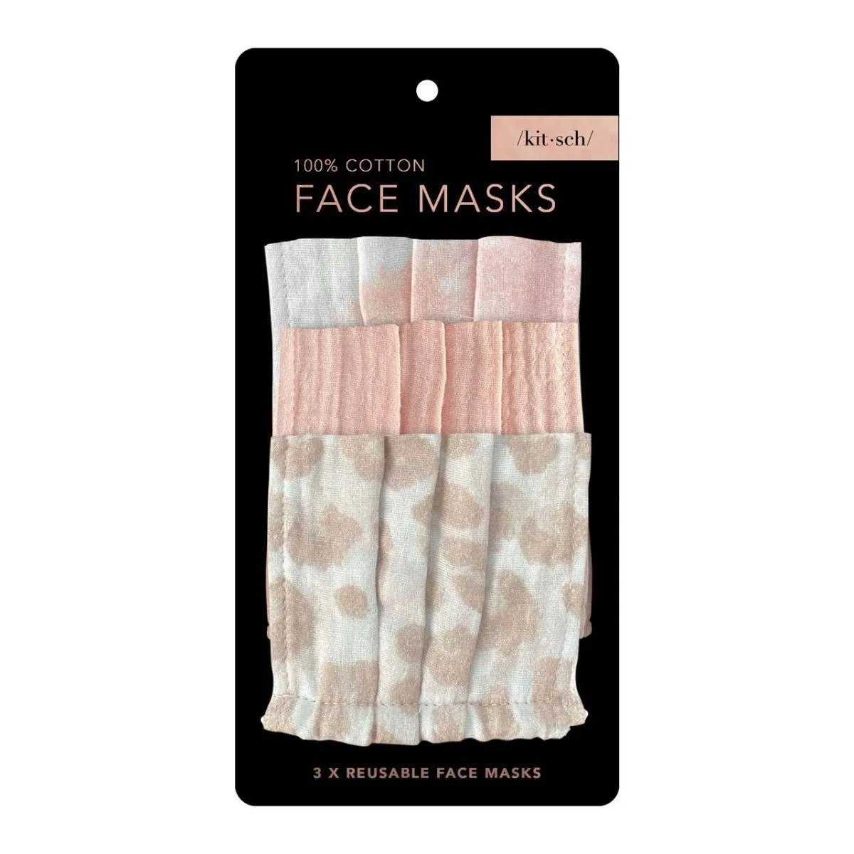 Kitsch Cotton Face Masks - 3 assorted patterns