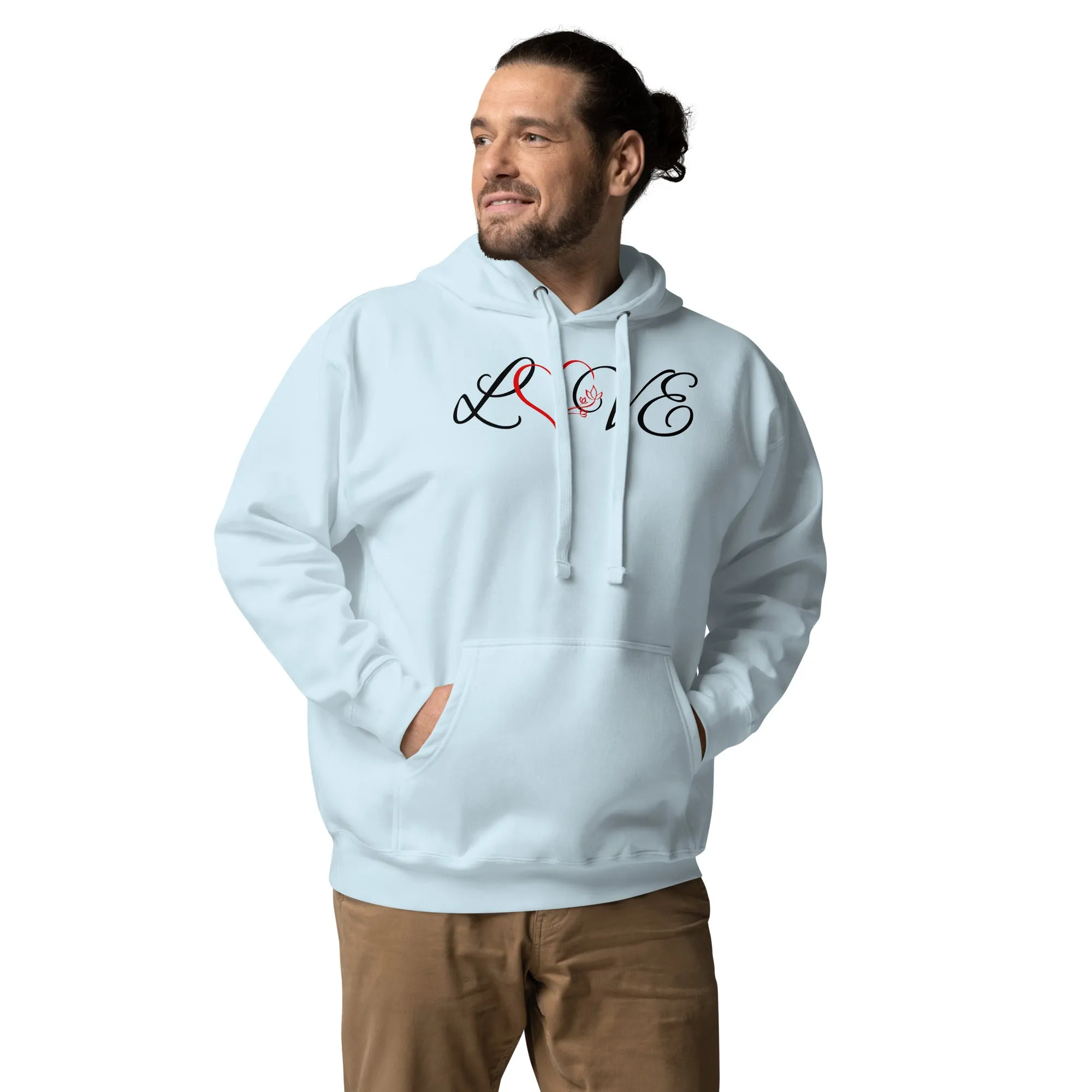 Love Red Heart - Unisex Hoodie, comfy, cozy, soft, cute, fun