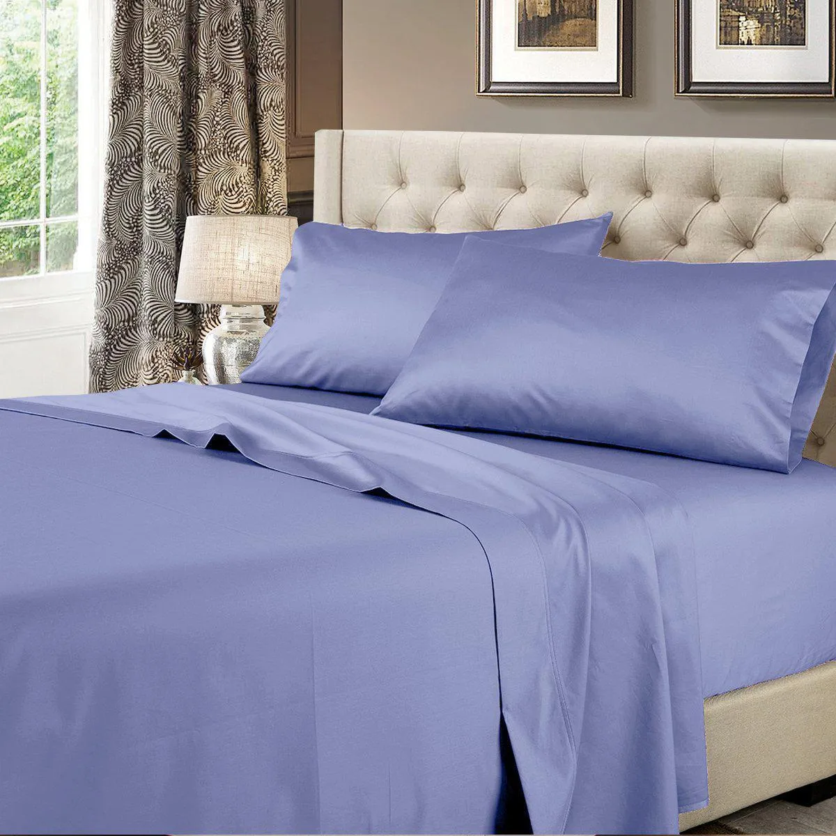 Luxury Pure Cotton 600 Thread Count Sheets Solid Bed Sheets Set