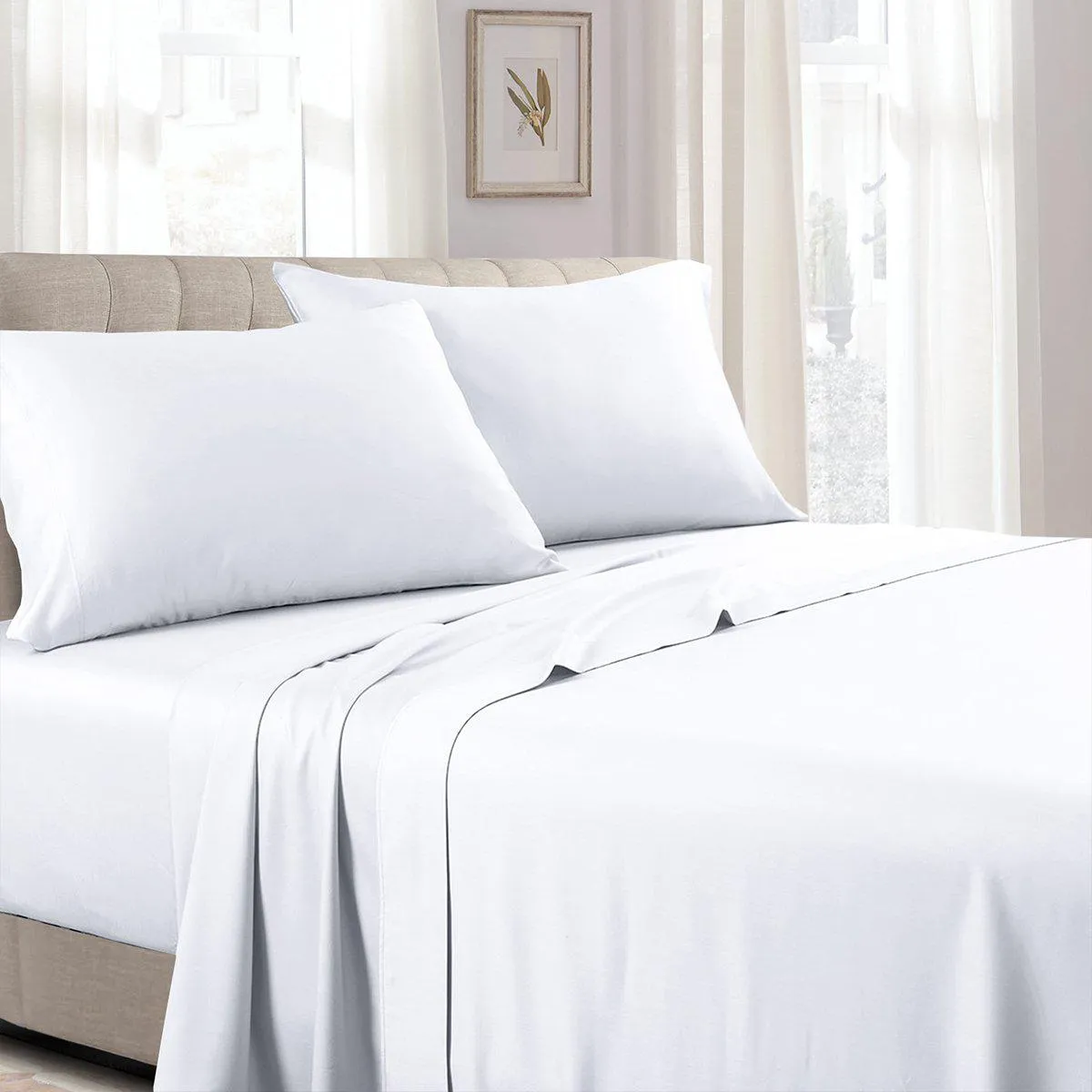 Luxury Pure Cotton 600 Thread Count Sheets Solid Bed Sheets Set