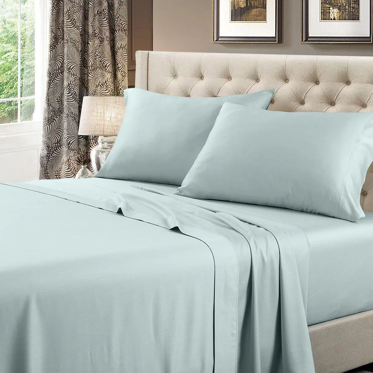 Luxury Pure Cotton 600 Thread Count Sheets Solid Bed Sheets Set