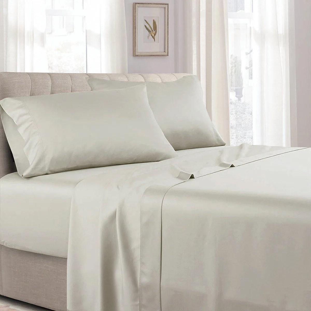 Luxury Pure Cotton 600 Thread Count Sheets Solid Bed Sheets Set