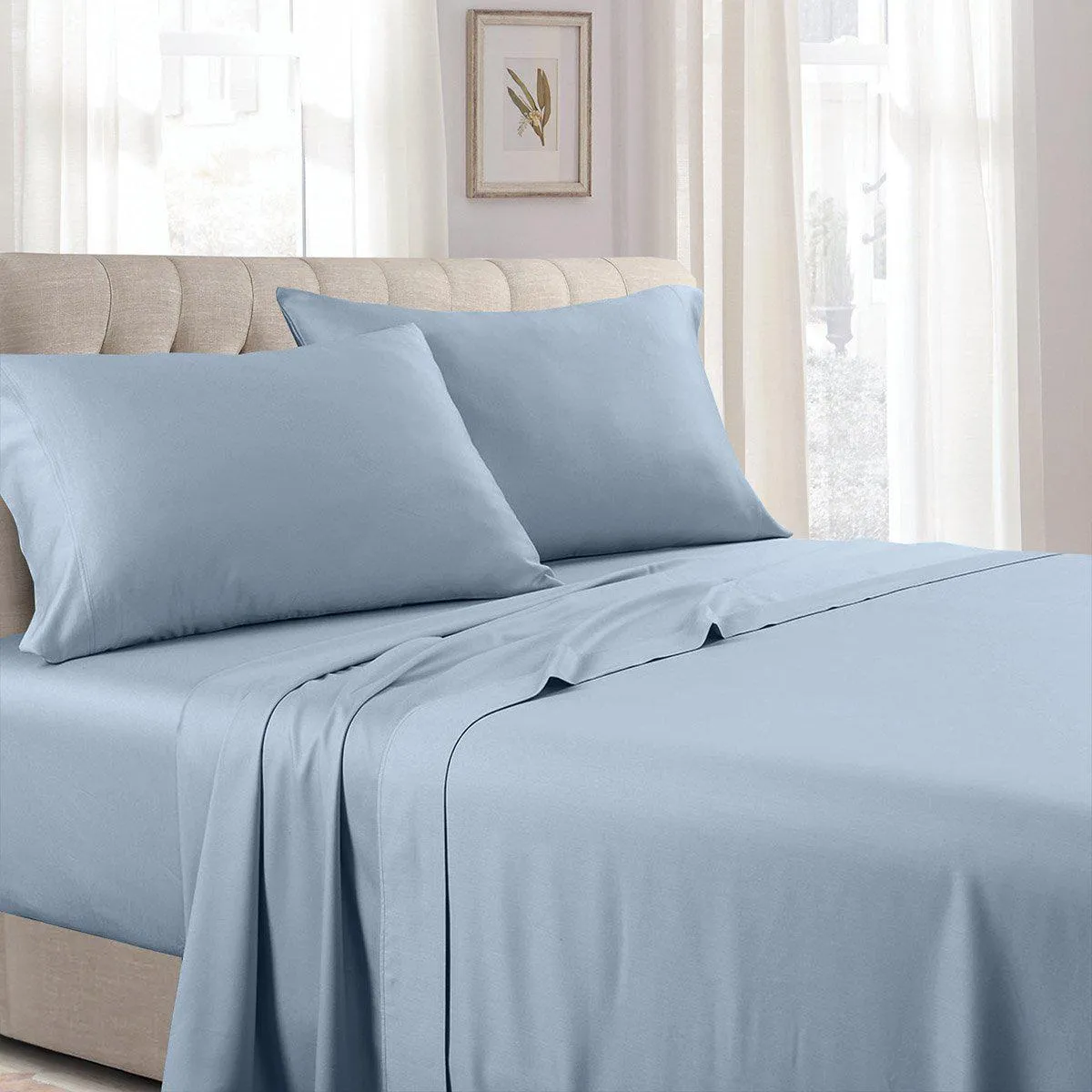 Luxury Pure Cotton 600 Thread Count Sheets Solid Bed Sheets Set