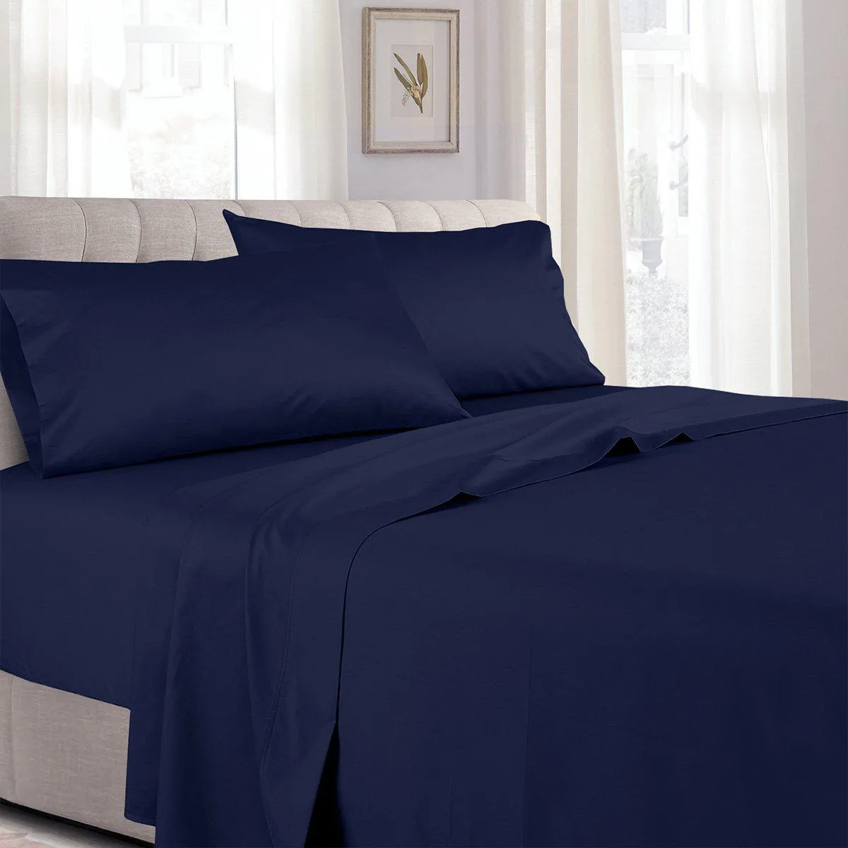 Luxury Pure Cotton 600 Thread Count Sheets Solid Bed Sheets Set