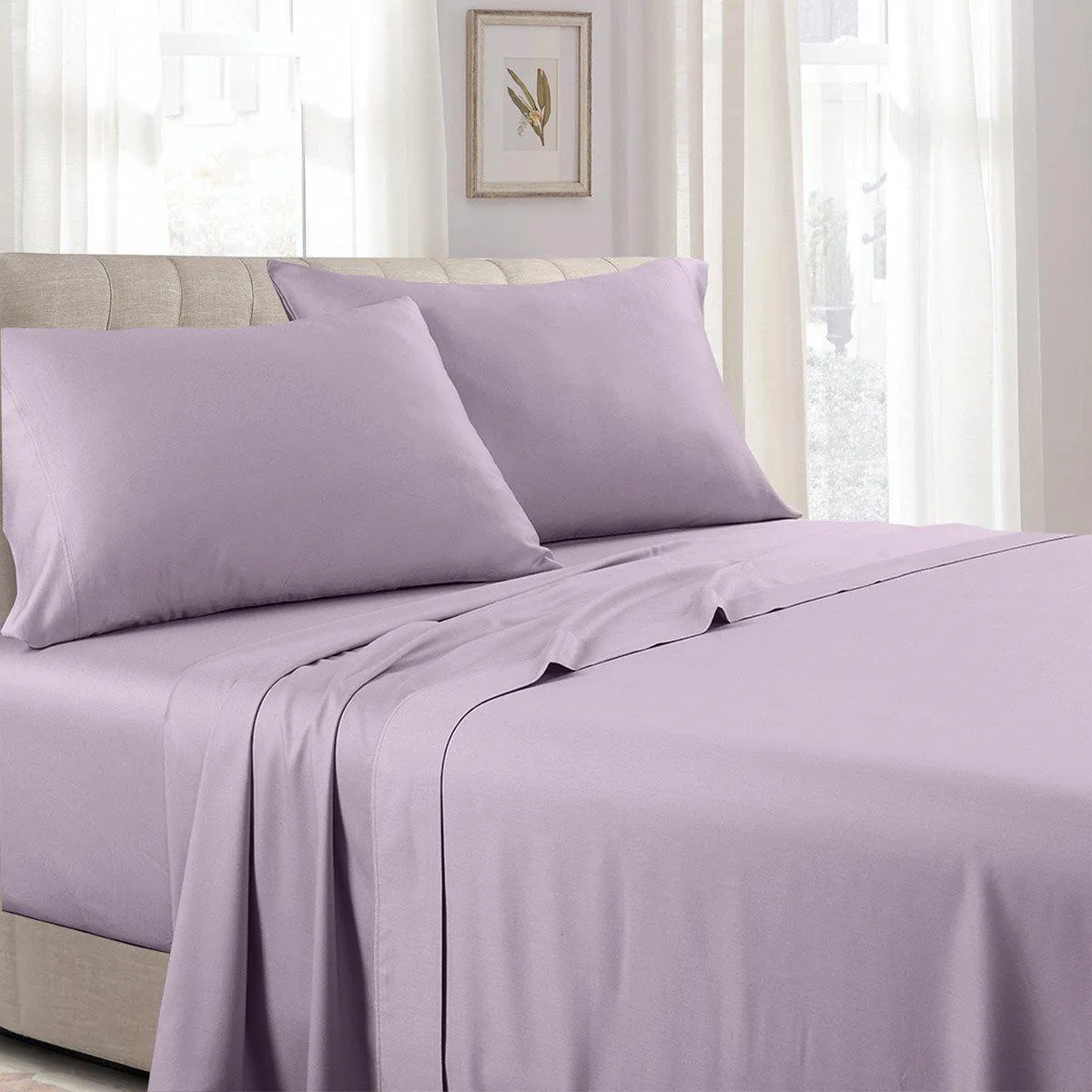 Luxury Pure Cotton 600 Thread Count Sheets Solid Bed Sheets Set