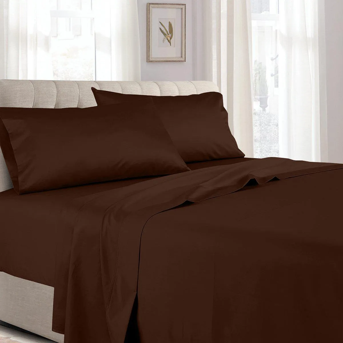 Luxury Pure Cotton 600 Thread Count Sheets Solid Bed Sheets Set