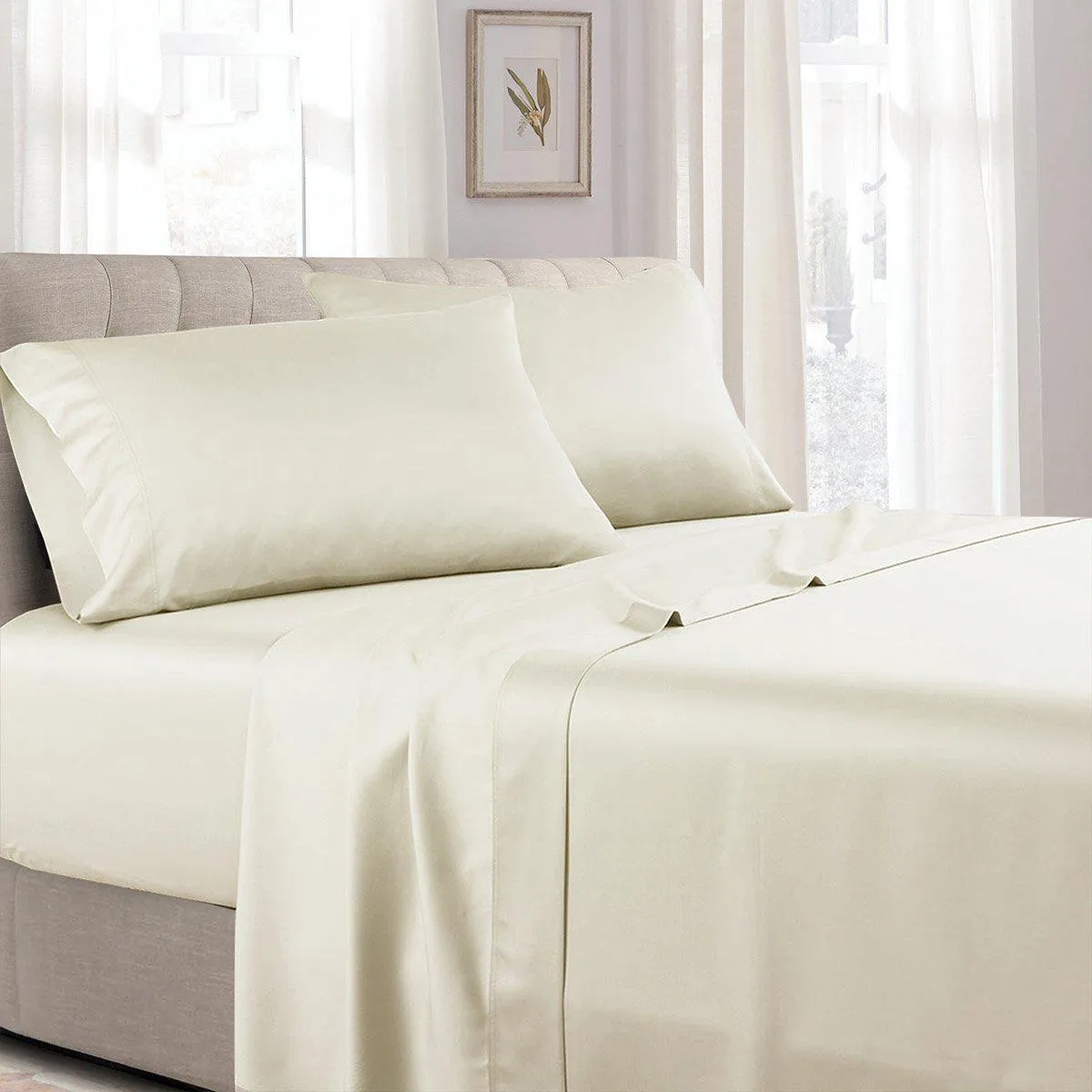 Luxury Pure Cotton 600 Thread Count Sheets Solid Bed Sheets Set