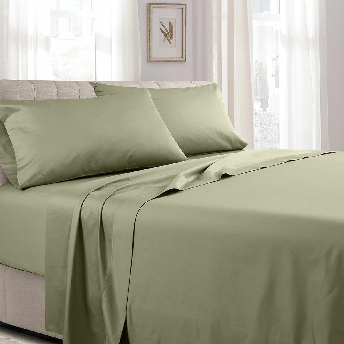 Luxury Pure Cotton 600 Thread Count Sheets Solid Bed Sheets Set