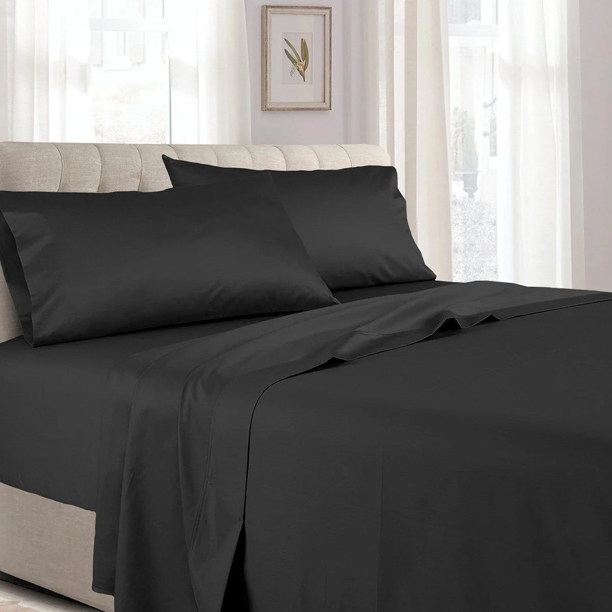 Luxury Pure Cotton 600 Thread Count Sheets Solid Bed Sheets Set