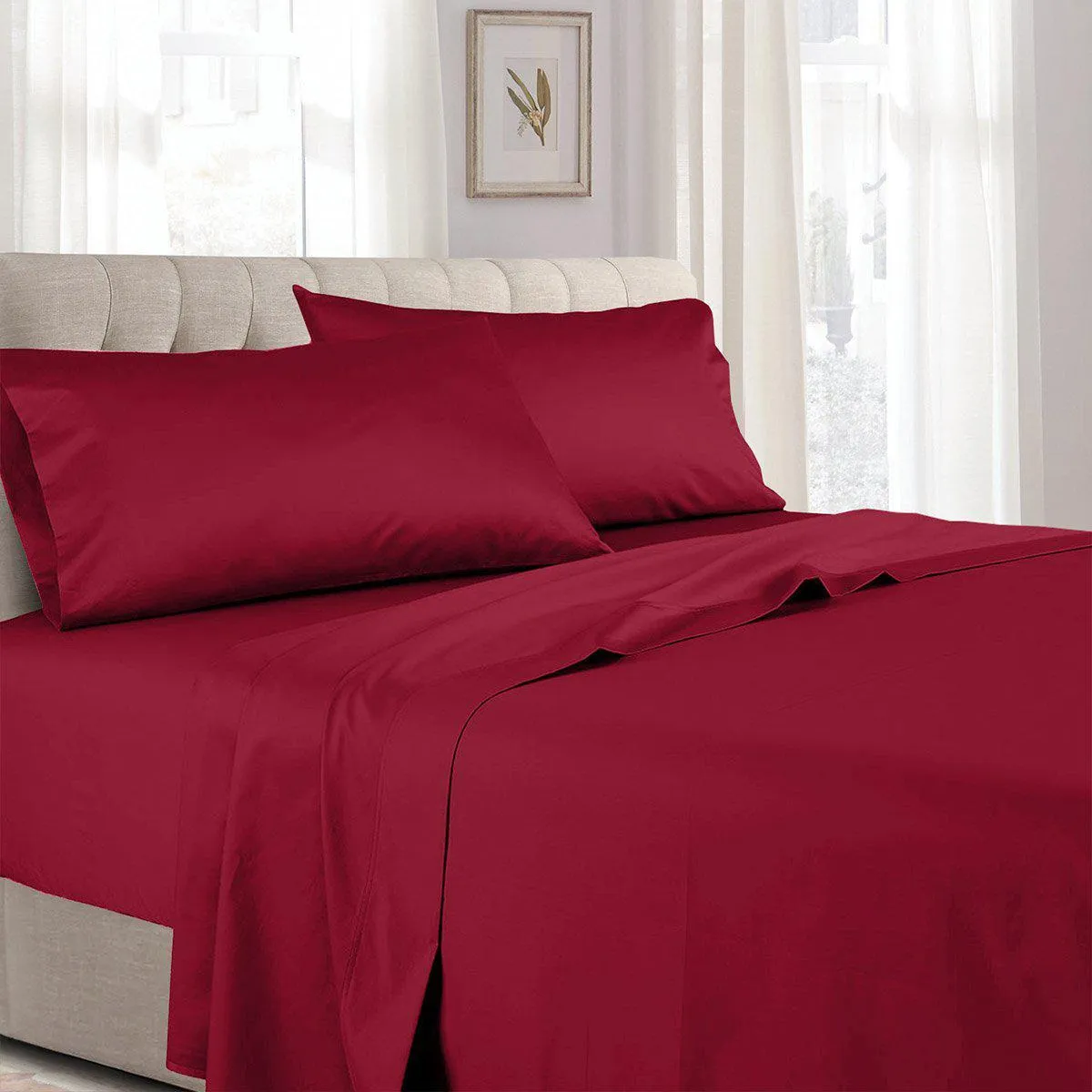 Luxury Pure Cotton 600 Thread Count Sheets Solid Bed Sheets Set