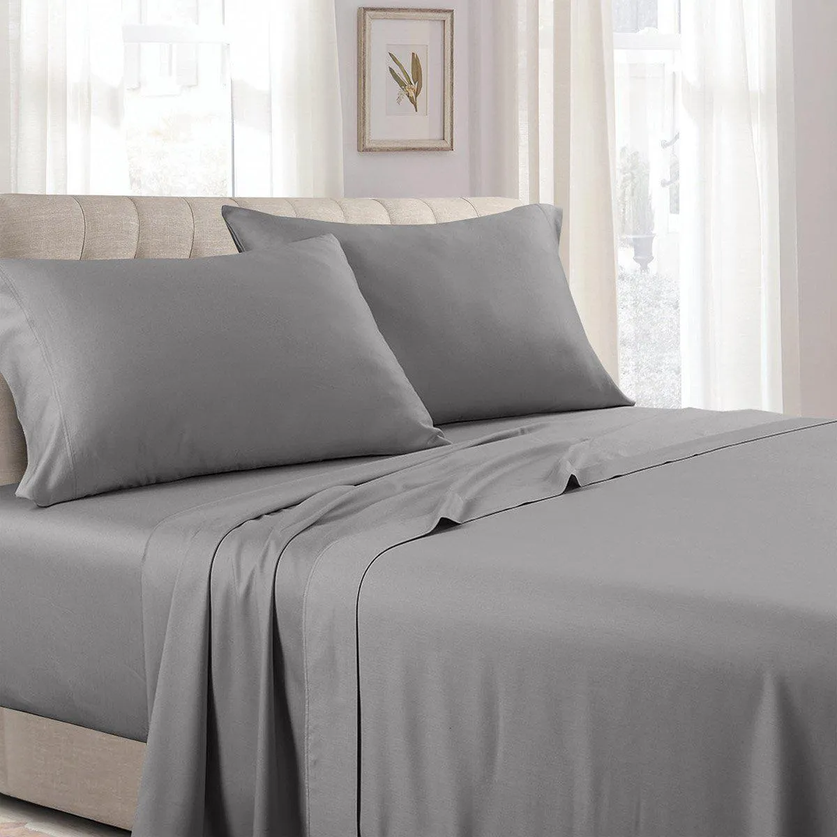 Luxury Pure Cotton 600 Thread Count Sheets Solid Bed Sheets Set