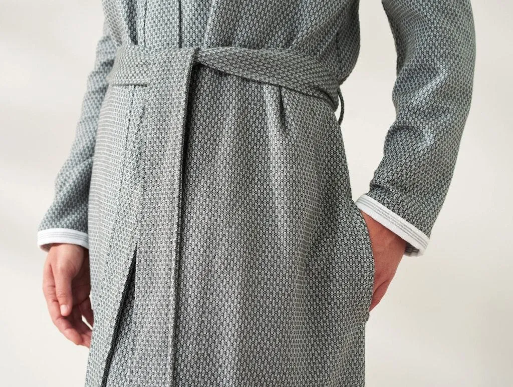 Mediterranean Shadow Organic Robe by Coyuchi