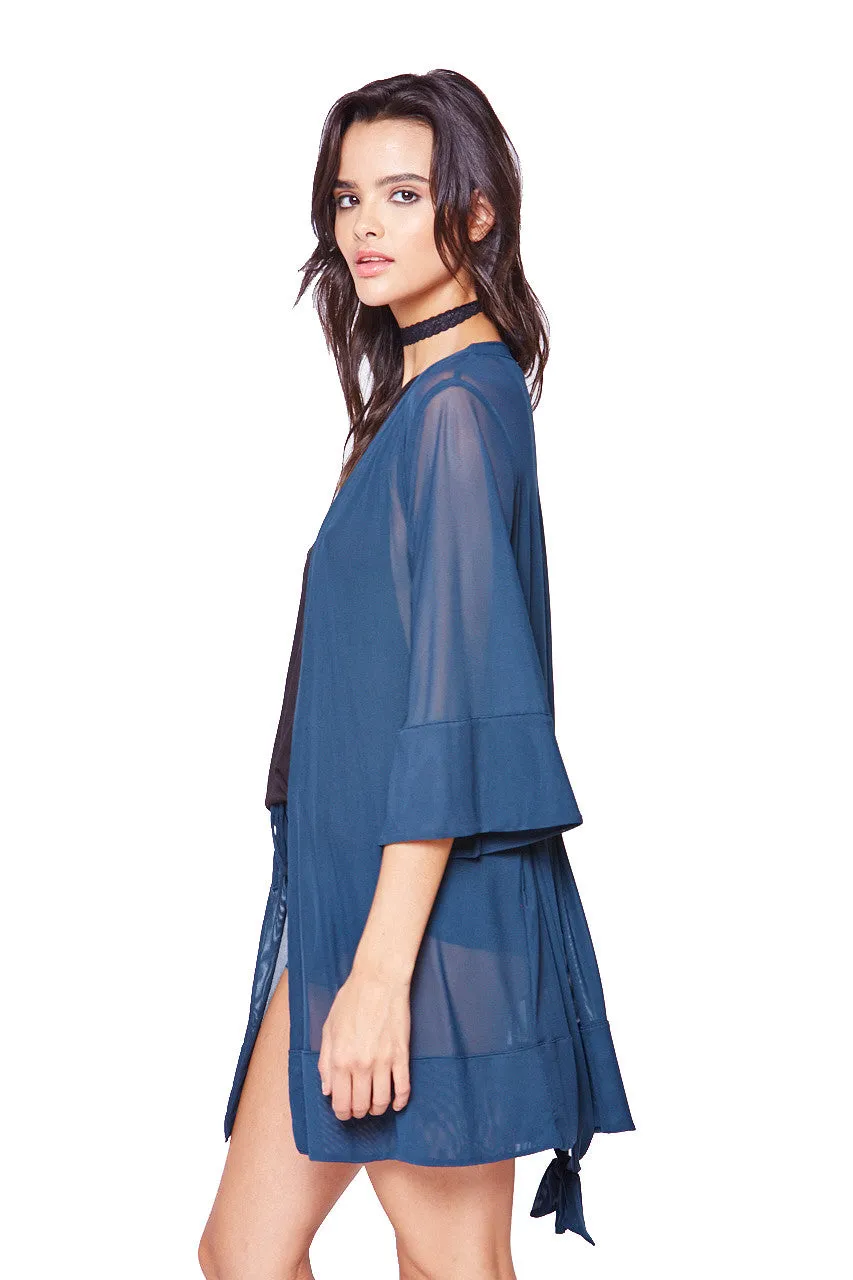 MESH FLOUNCE ROBE