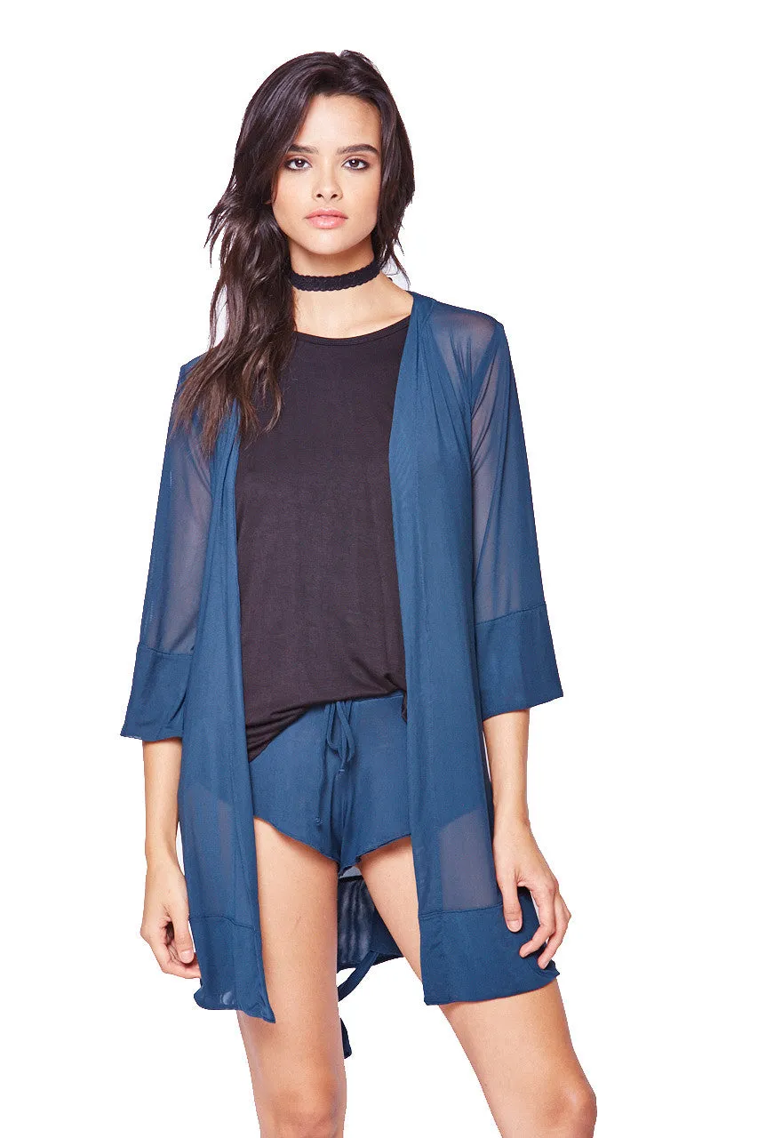 MESH FLOUNCE ROBE