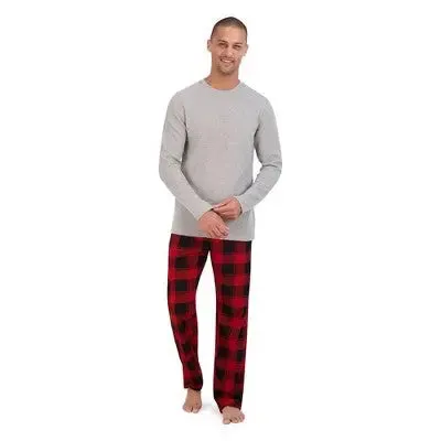 New - Hanes Originals Men's 2pc Comfort Fleece Sleep Pajama Set