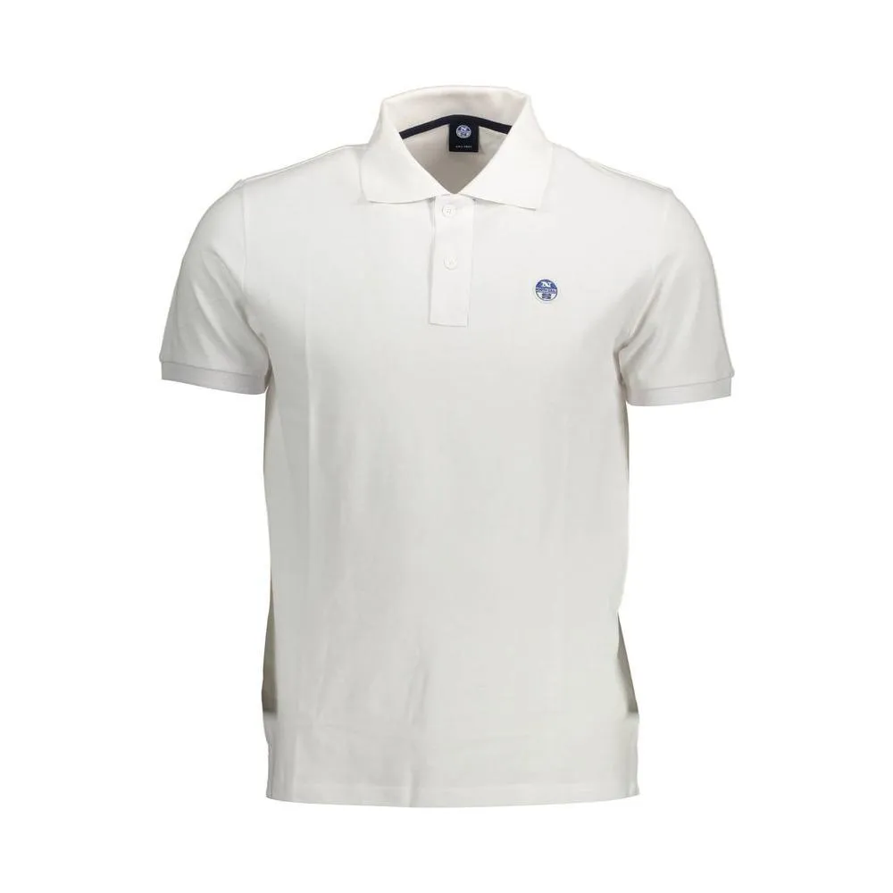 North Sails White Cotton Men Polo Shirt