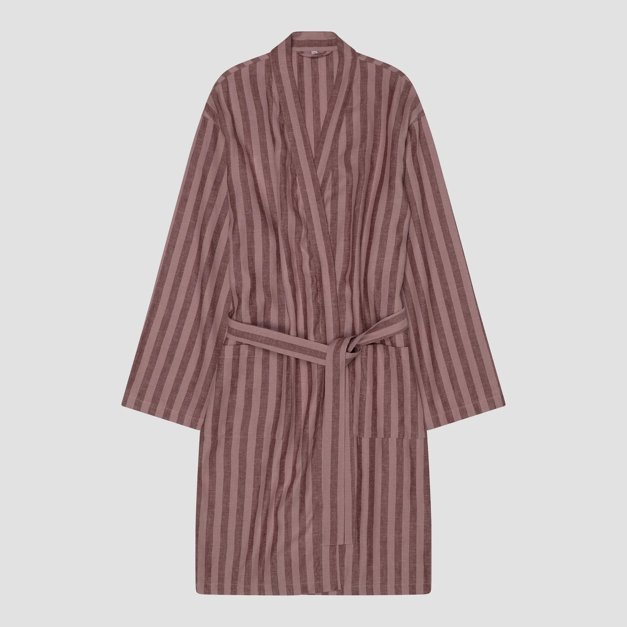 Port & Woodrose Striped Linen Robe