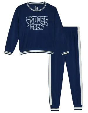 Sleep On It Boys 2-Piece Velour Pajama Sets - Snooze Crew