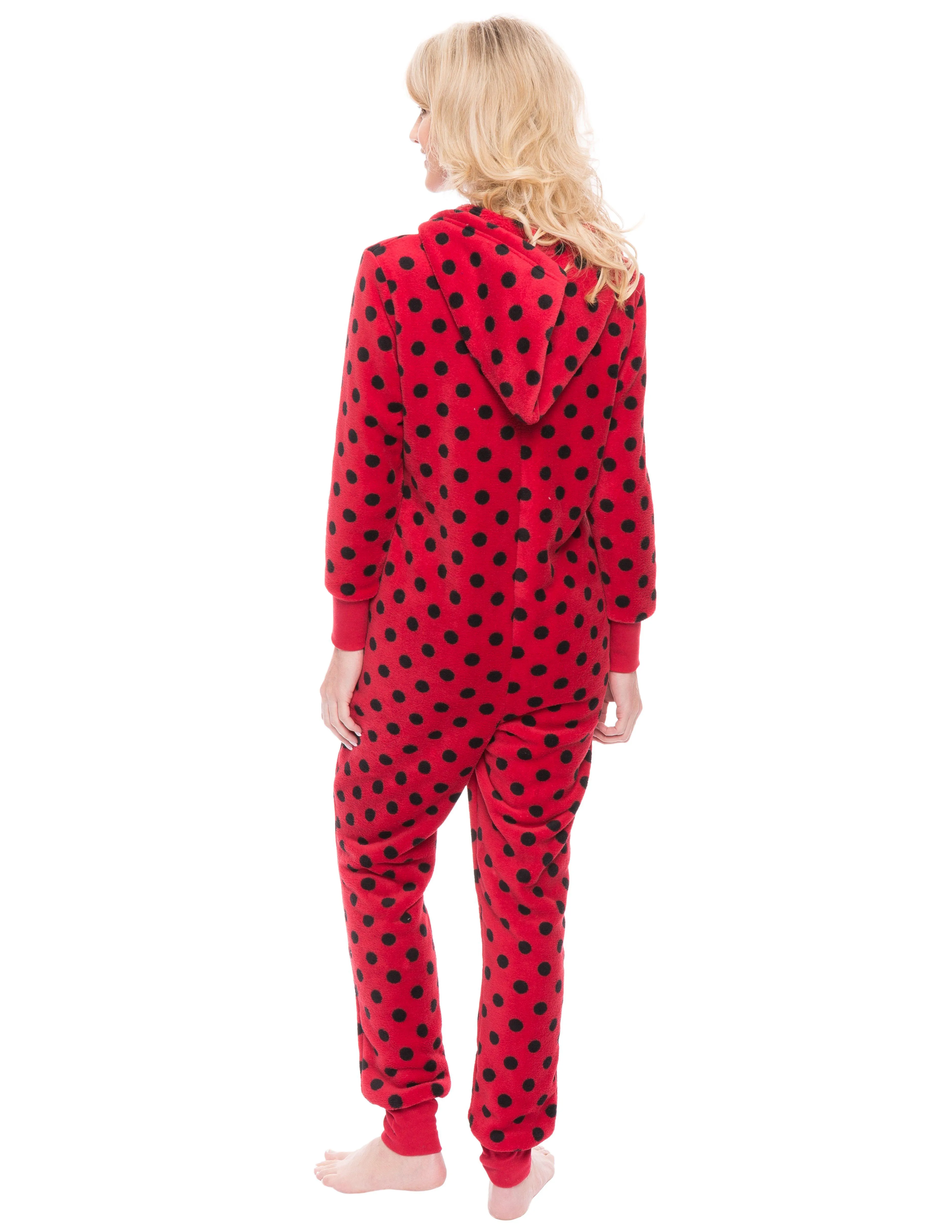 Women's Premium Coral Fleece Plush Hooded Onesie Pajama